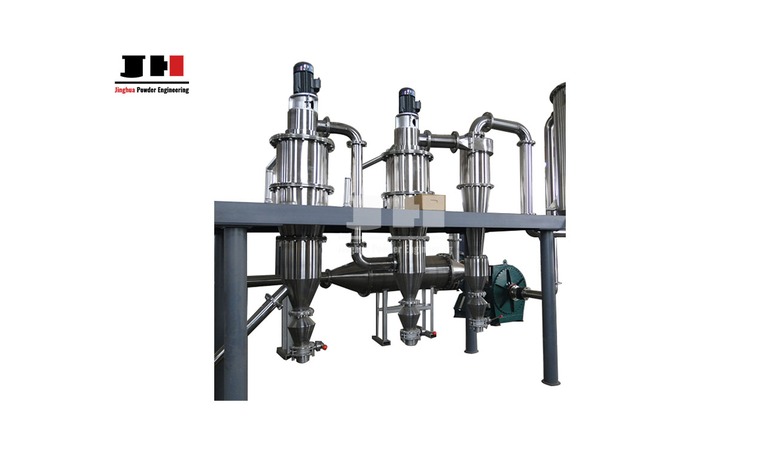 Air classification system equipment for powder specification review