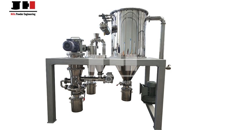 Lab scale jet mill for sample testing before production scale-up