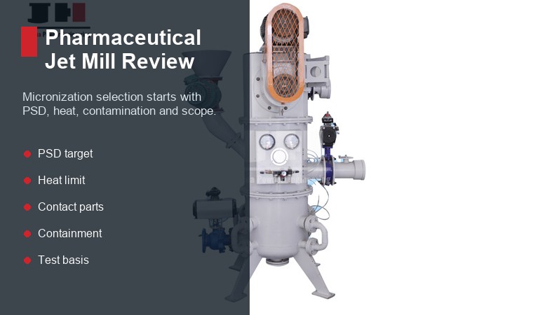 Pharmaceutical jet mill selection review for micronization