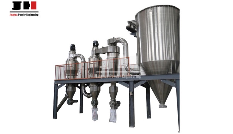 Air classifier collection and discharge for acceptance testing
