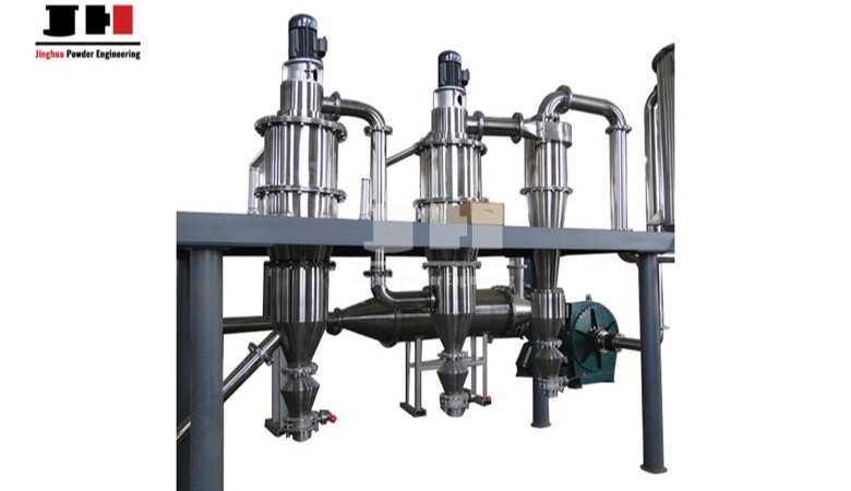 Independent air classifier system for powder start-up acceptance test